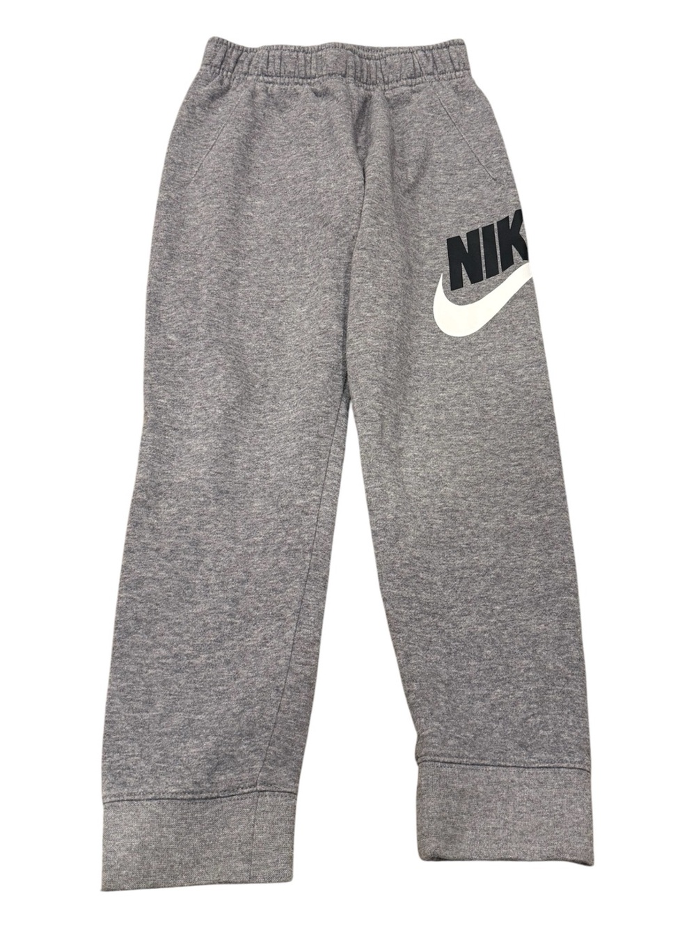 Nike Boys Sweatpants Gray Big Logo Size 6-7